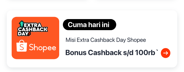 Misi Extra Cashback day Shopee